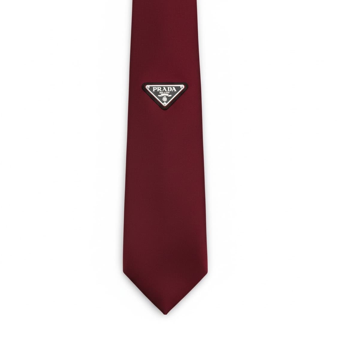 프라다 버건디색상 실크 넥타이 상품이미지1