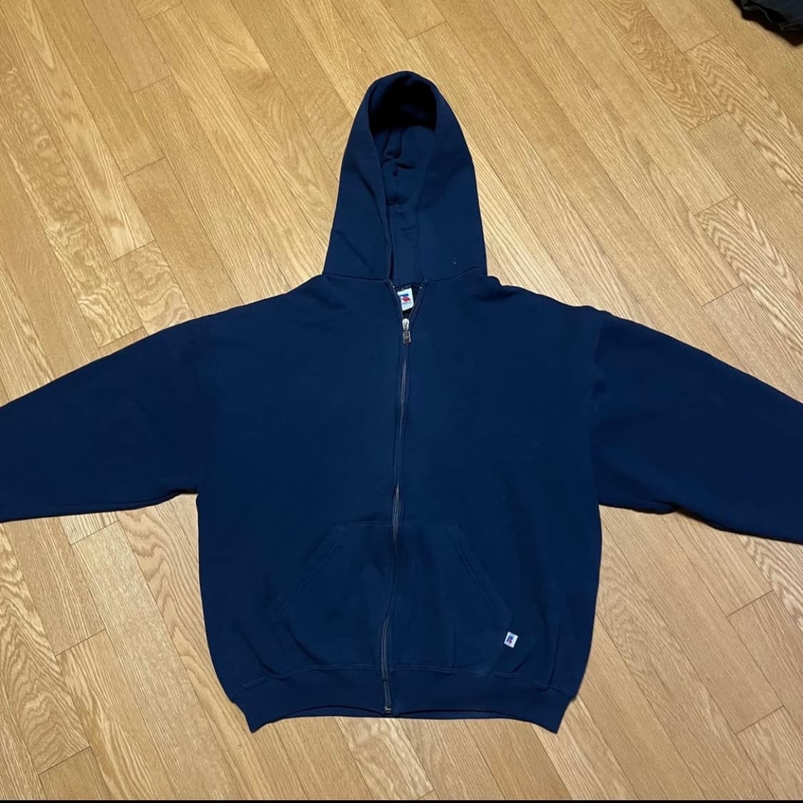 [L] 급처 90s 빈티지 러셀 네이비 후드집업 상품이미지3