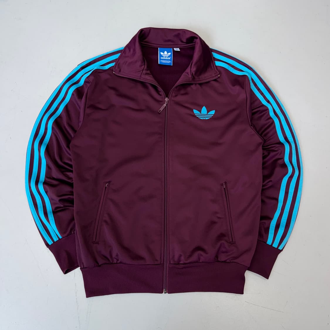 아디다스 파이어버드 버건디 하늘 트랙탑 져지 상품이미지2