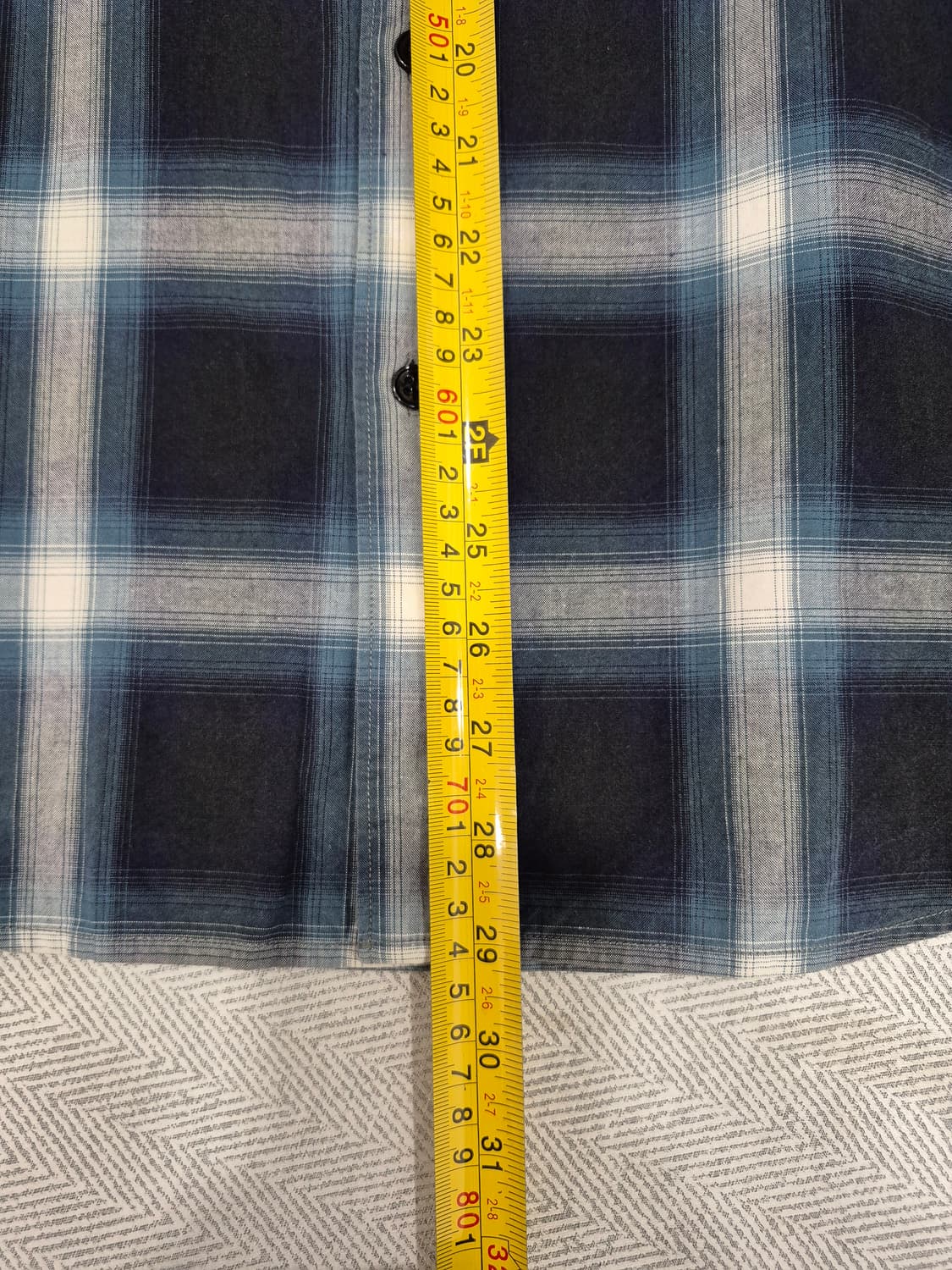 생로랑 14시즌 블루/블랙 타탄 체크 셔츠 남성 100~105사이즈 상품이미지10