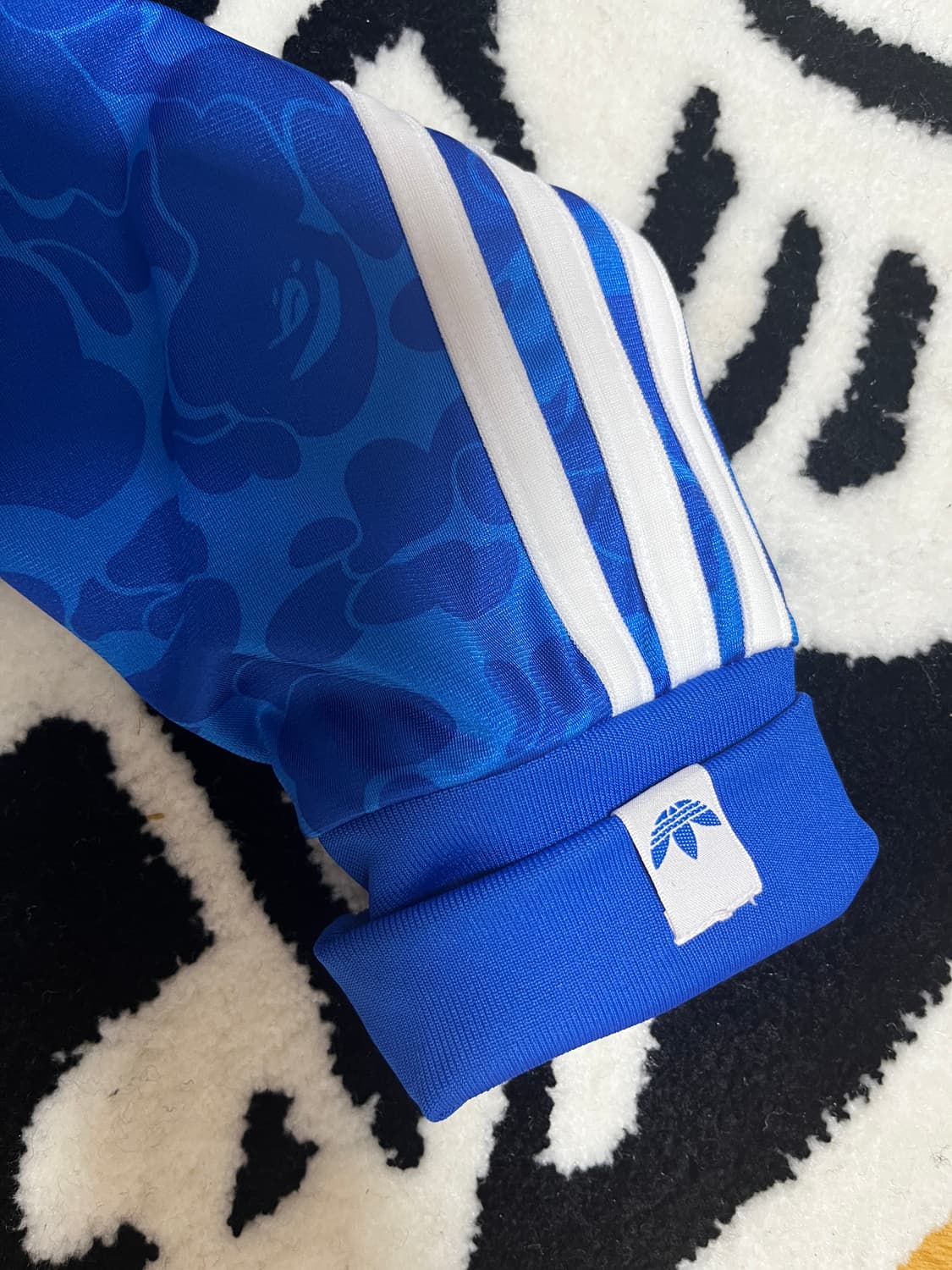 아디다스 x 베이프 올오버 프린트 트랙 탑 블루 - US 사이즈 져지 상품이미지8