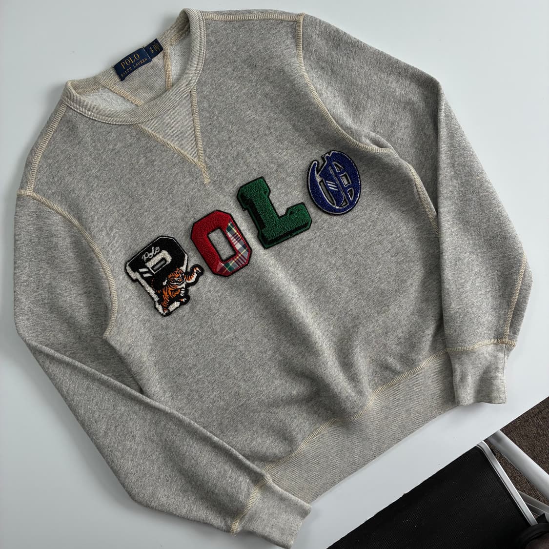 Polo  폴로 랄프로렌 신형 타이거패치 그레이 맨투맨 상품이미지2
