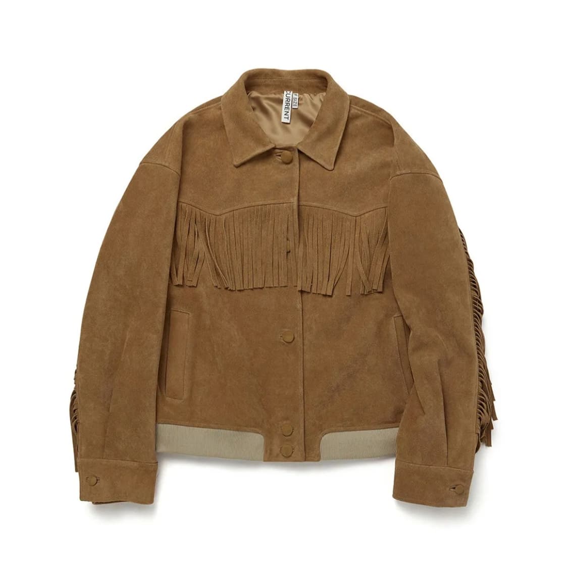 커렌트 Current 프린지 스웨이드 봄버 자켓 상품이미지1