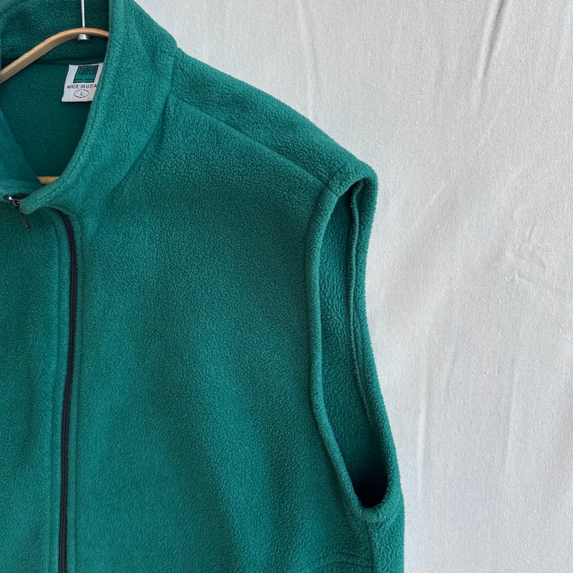 90s 빈티지 Turfer 터퍼 딥그린 플리스 베스트 상품이미지4