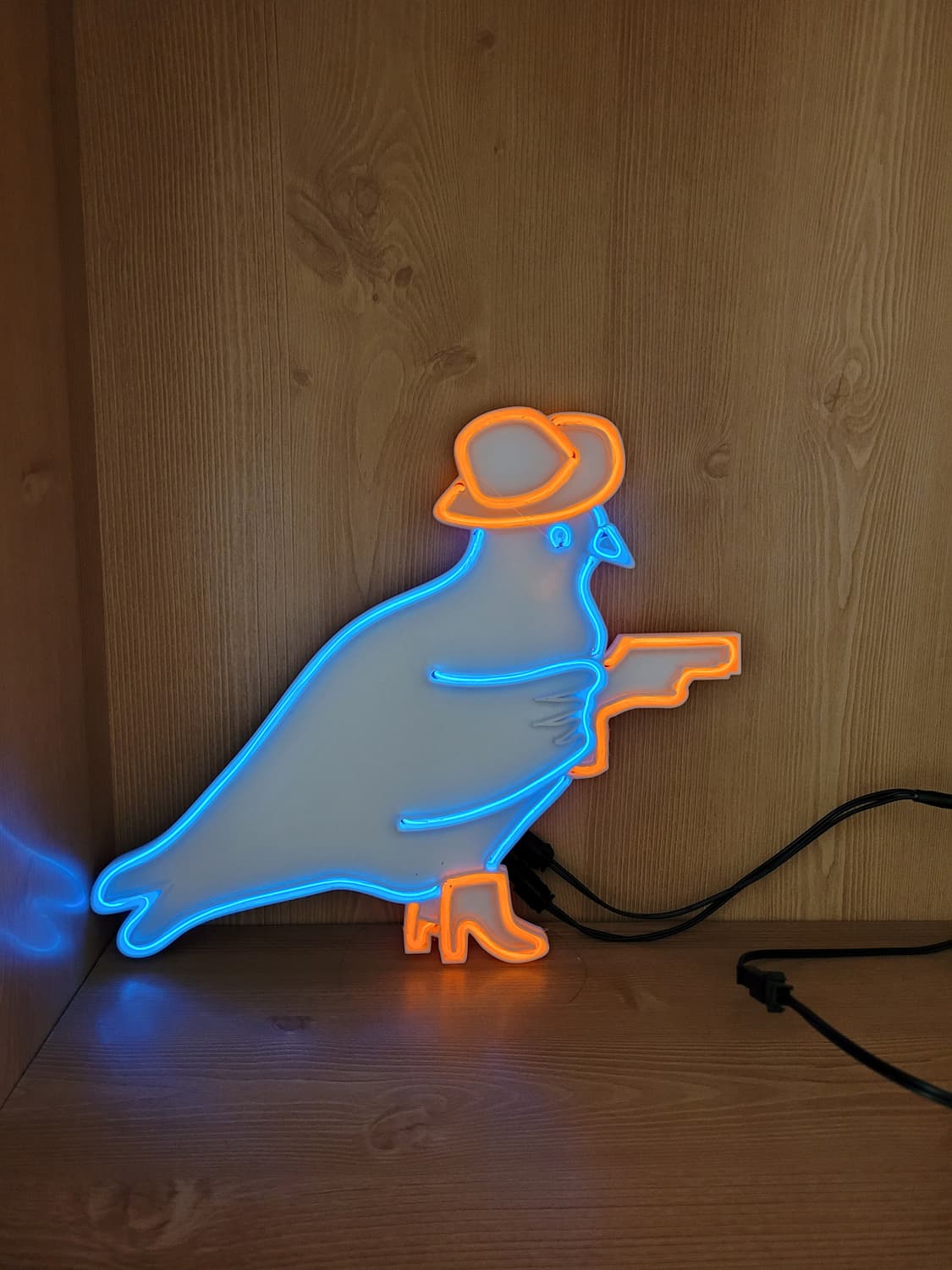 네온사인 비둘기 카우보이 led 램프 조명 무드등 상품이미지4