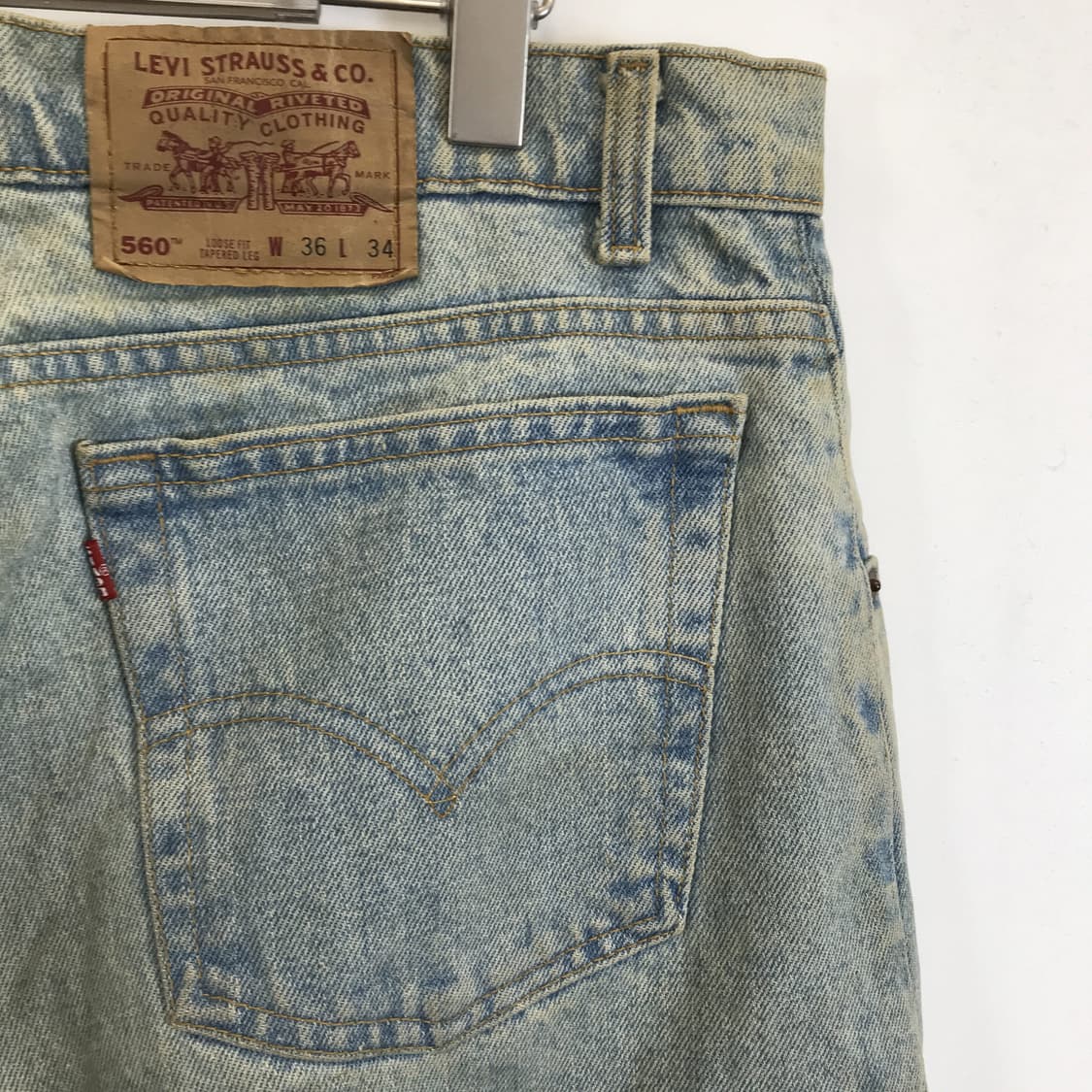 리바이스 90s USA 560 루즈테이퍼드 데님 [36x34] 상품이미지4