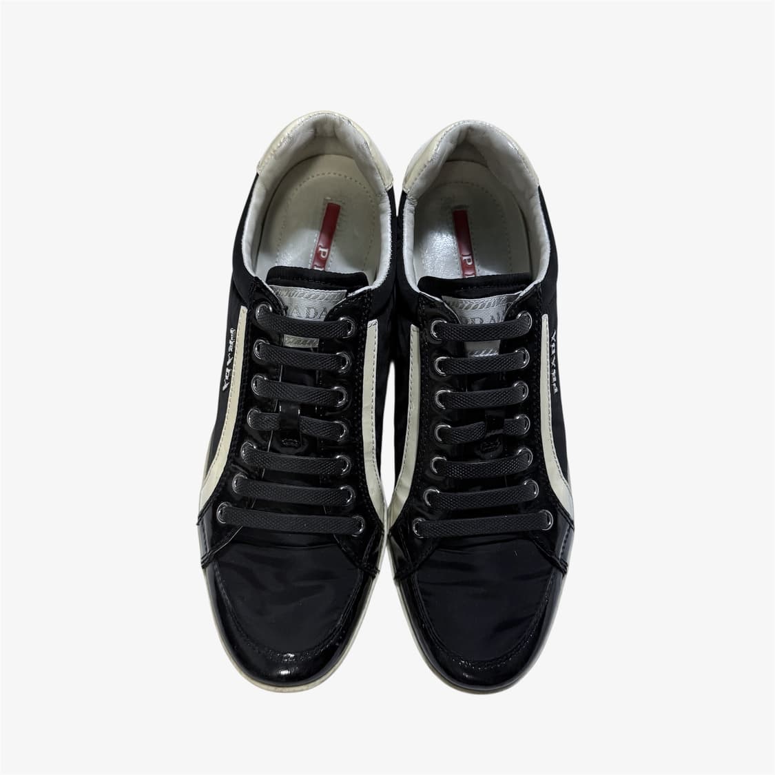 (240) 프라다 나일론 레더 스니커즈 상품이미지2