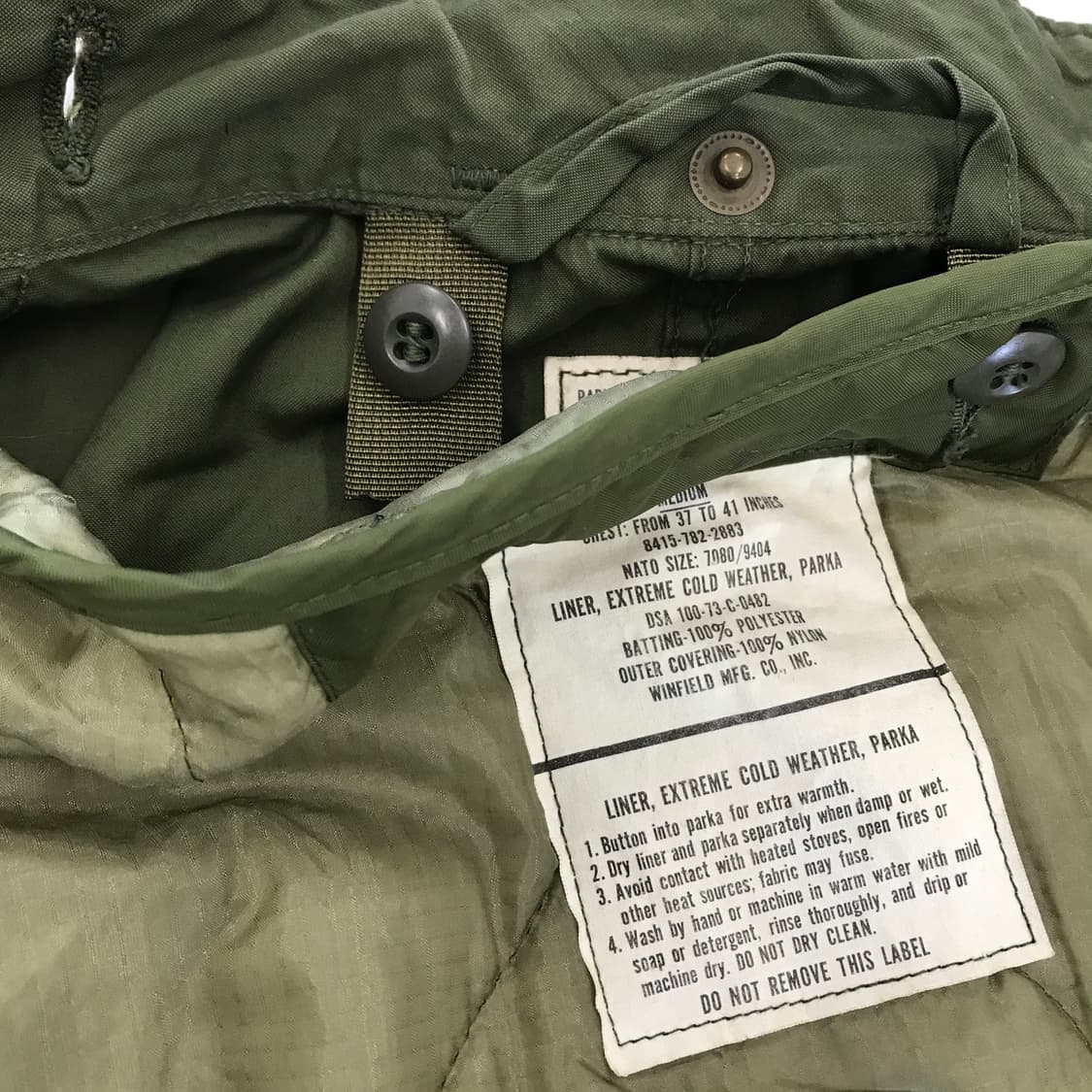 미군 오리지널 m65 피쉬테일 야상 [M] 상품이미지6