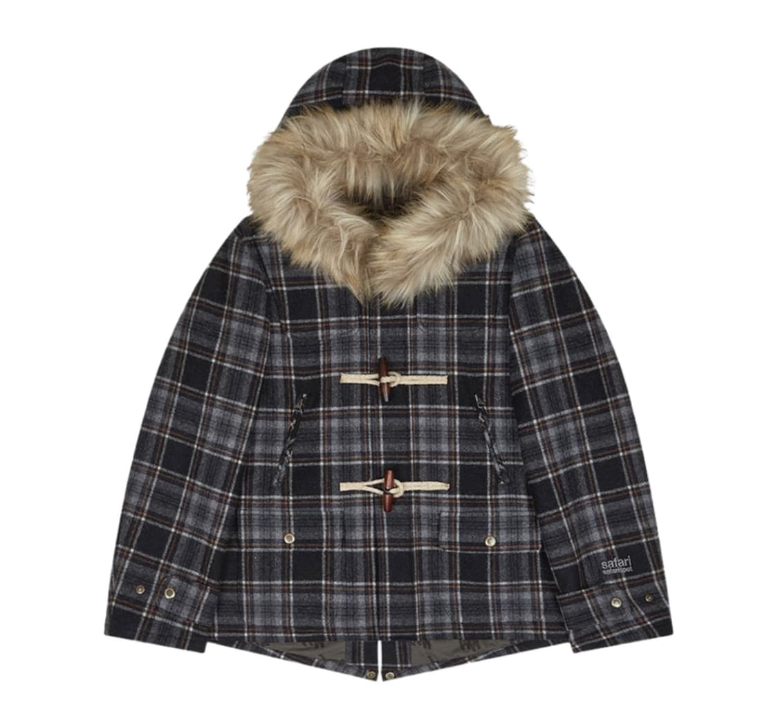 사파리스팟 레기온 체크 더플코트 1 상품이미지1