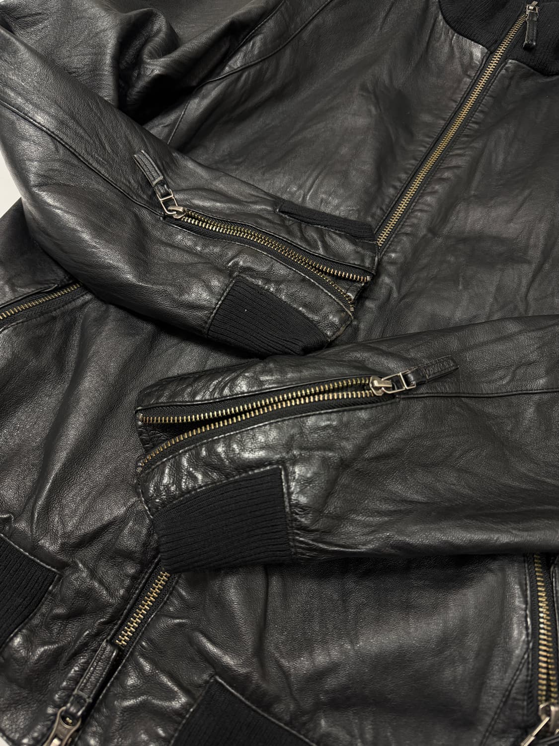 레더 블루종 자켓 상품이미지5