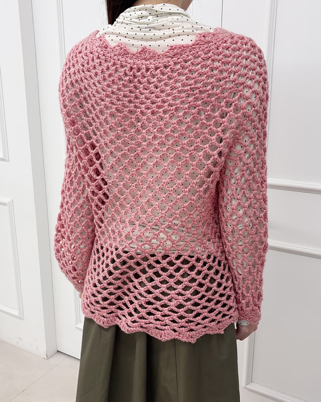 lovey pink crochet pullover 상품이미지2