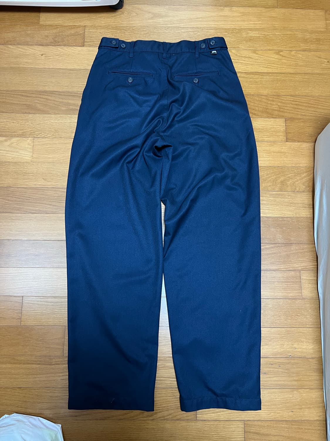 스투시 TWILL VOLUME PLEATED TROUSER 네이비 상품이미지2