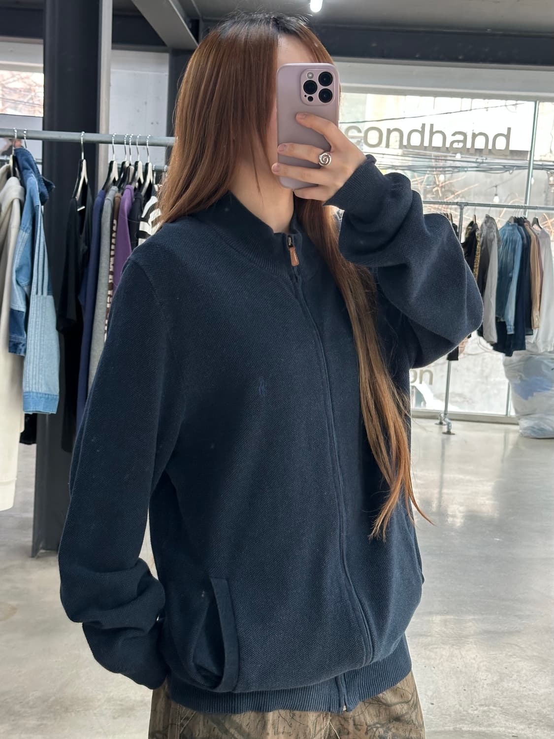 폴로랄프로렌 포니 피마코튼 니트집업 상품이미지1