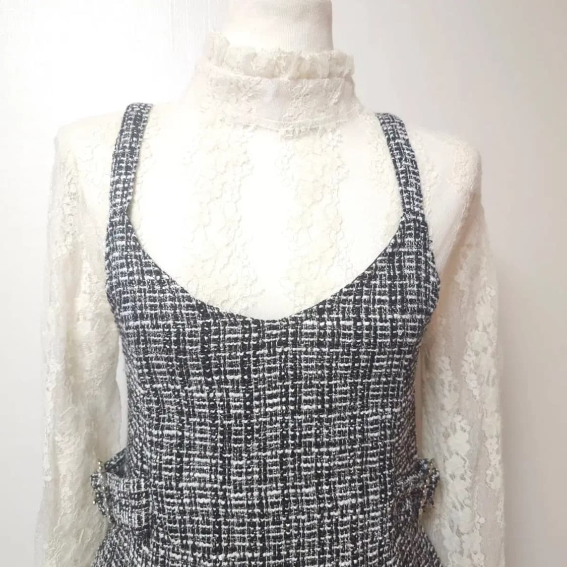 일본빈티지 트위트 원피스 상품이미지2