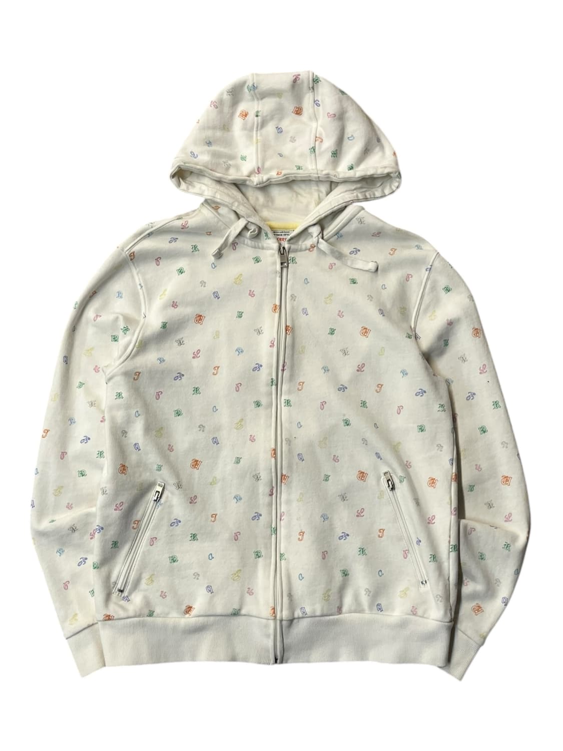 빈티지 패턴 후드집업 화이트 L #csz1923 상품이미지3