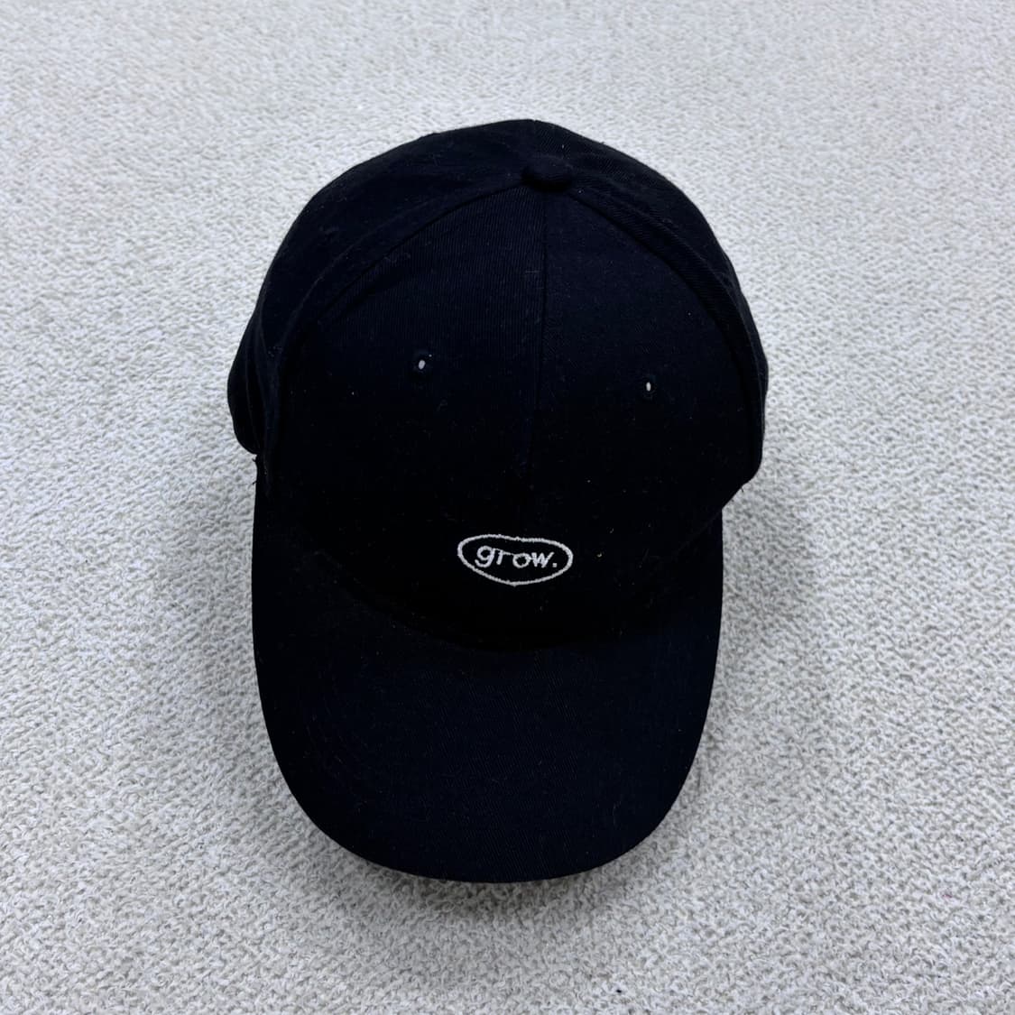 F 빈티지 GROW 로고 블랙 볼캡 0527Y 상품이미지1