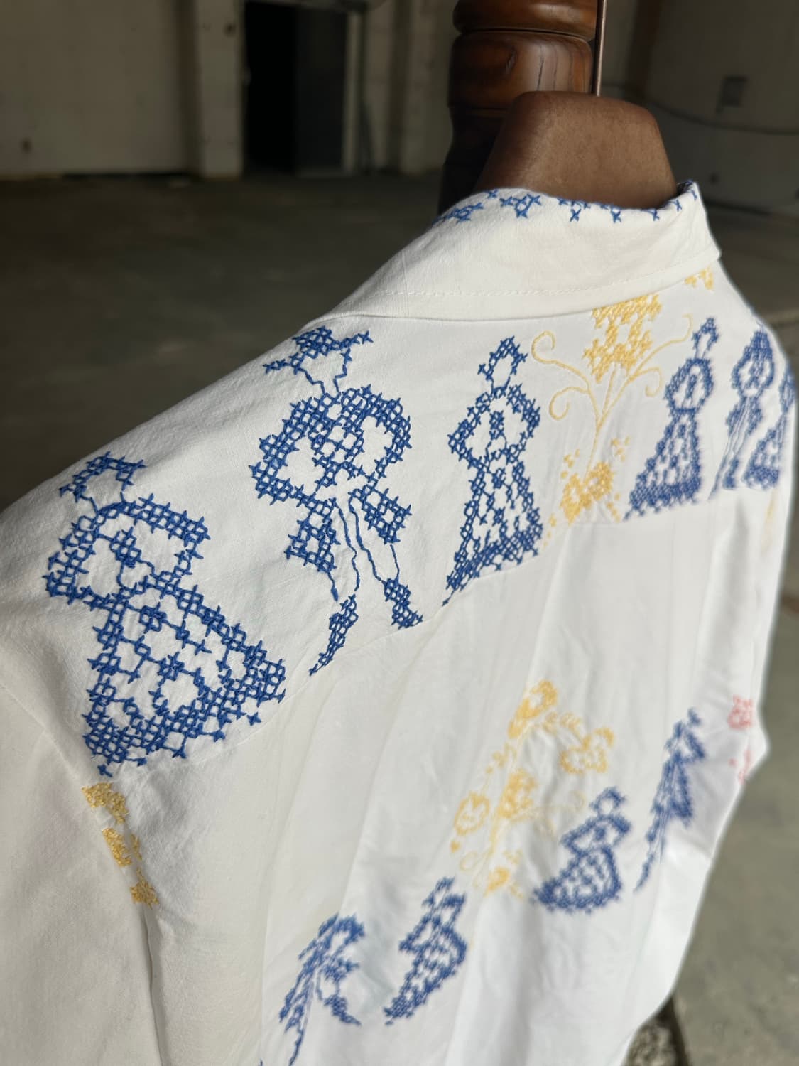 빈티지 자수 셔츠 패치워크 셔츠 히피 보시크 bode 상품이미지6