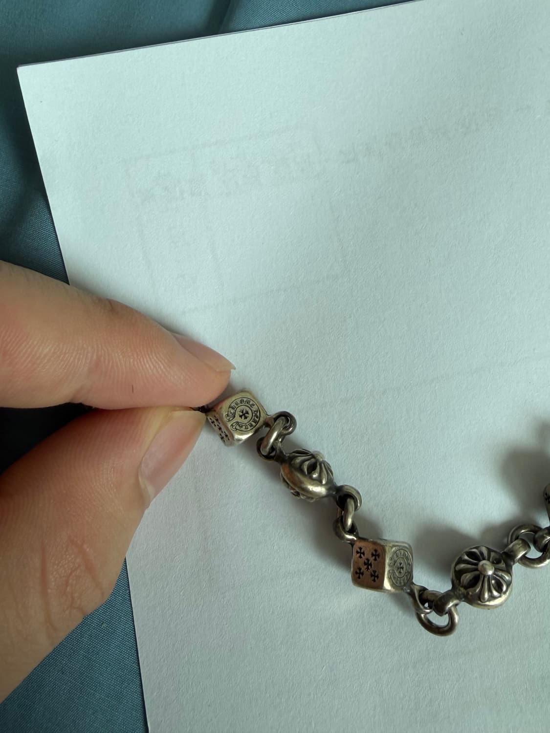 크롬하츠 다이스 9링크 팔찌 상품이미지8