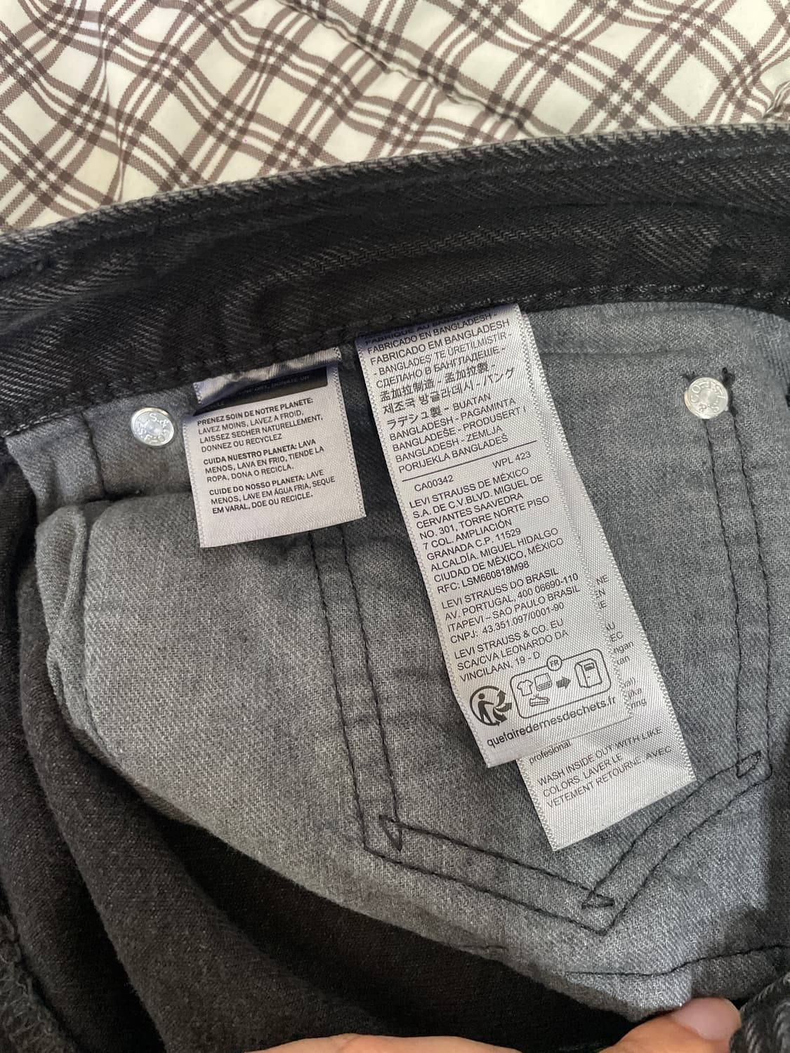 리바이스 578 배기진 흑청 32/32 상품이미지7