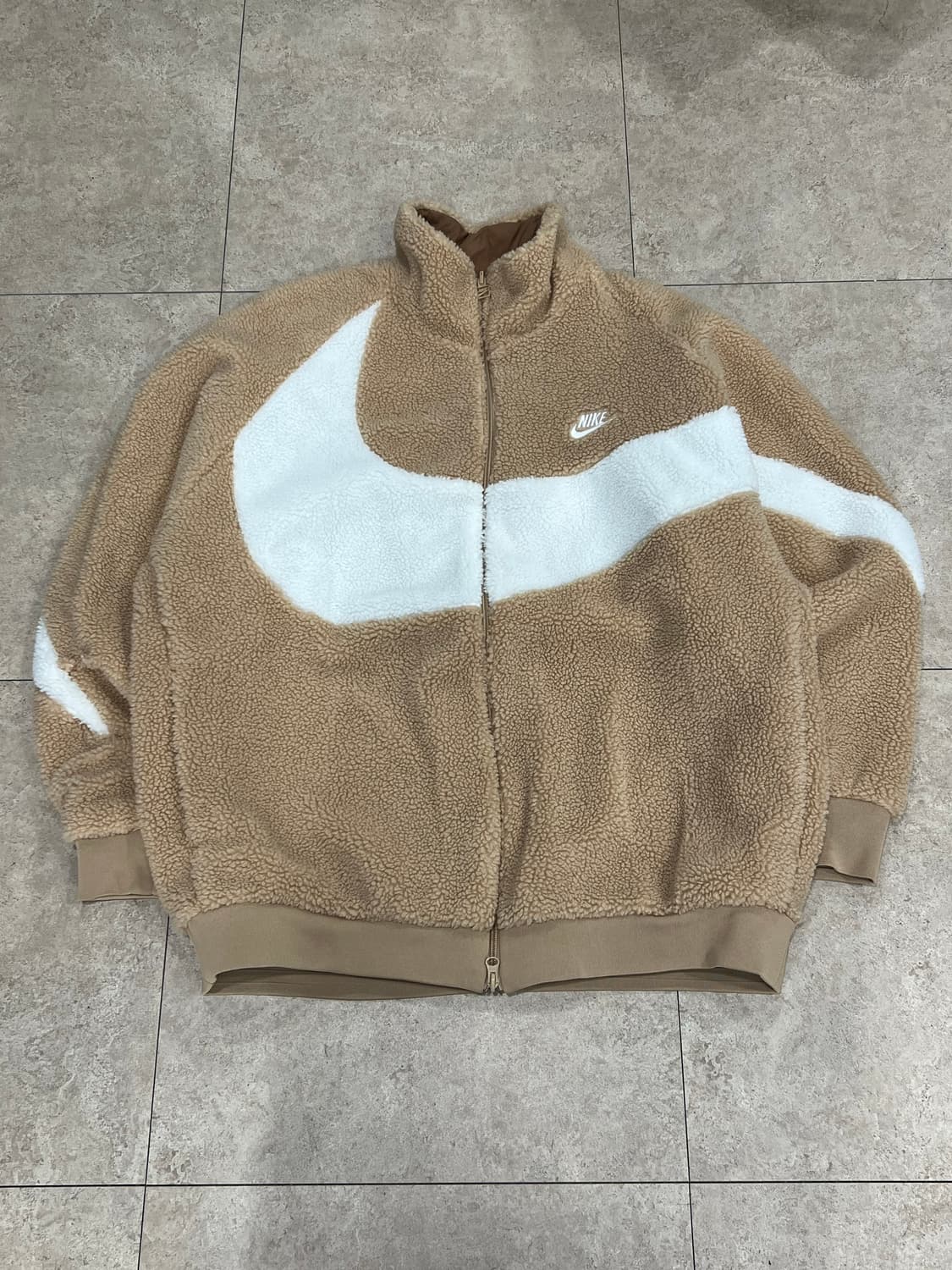 (3XL) 나이키 빅 스우시 리버시블 풀 집 자켓 헴프 화이트 상품이미지2