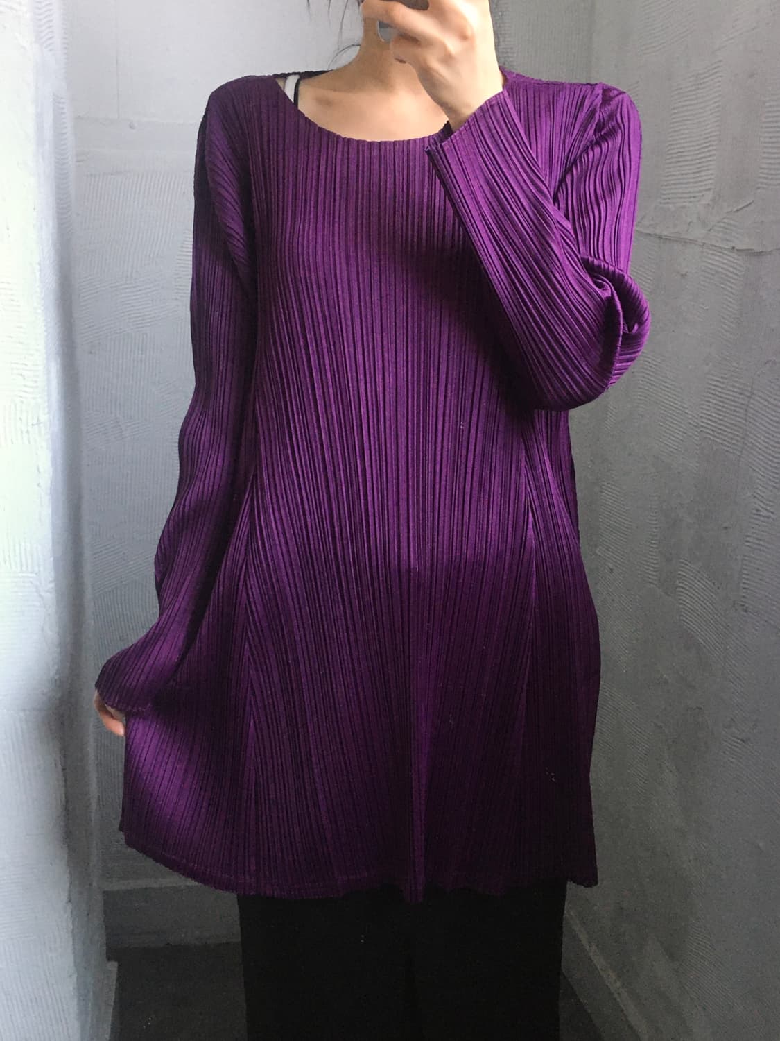 Pleats Please 플리츠플리즈 퍼플 컬러 롱슬리브  상품이미지2