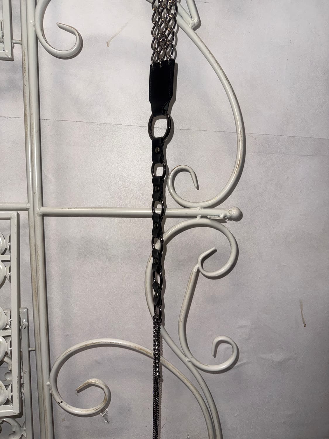 Black cubic point chain belt 상품이미지6