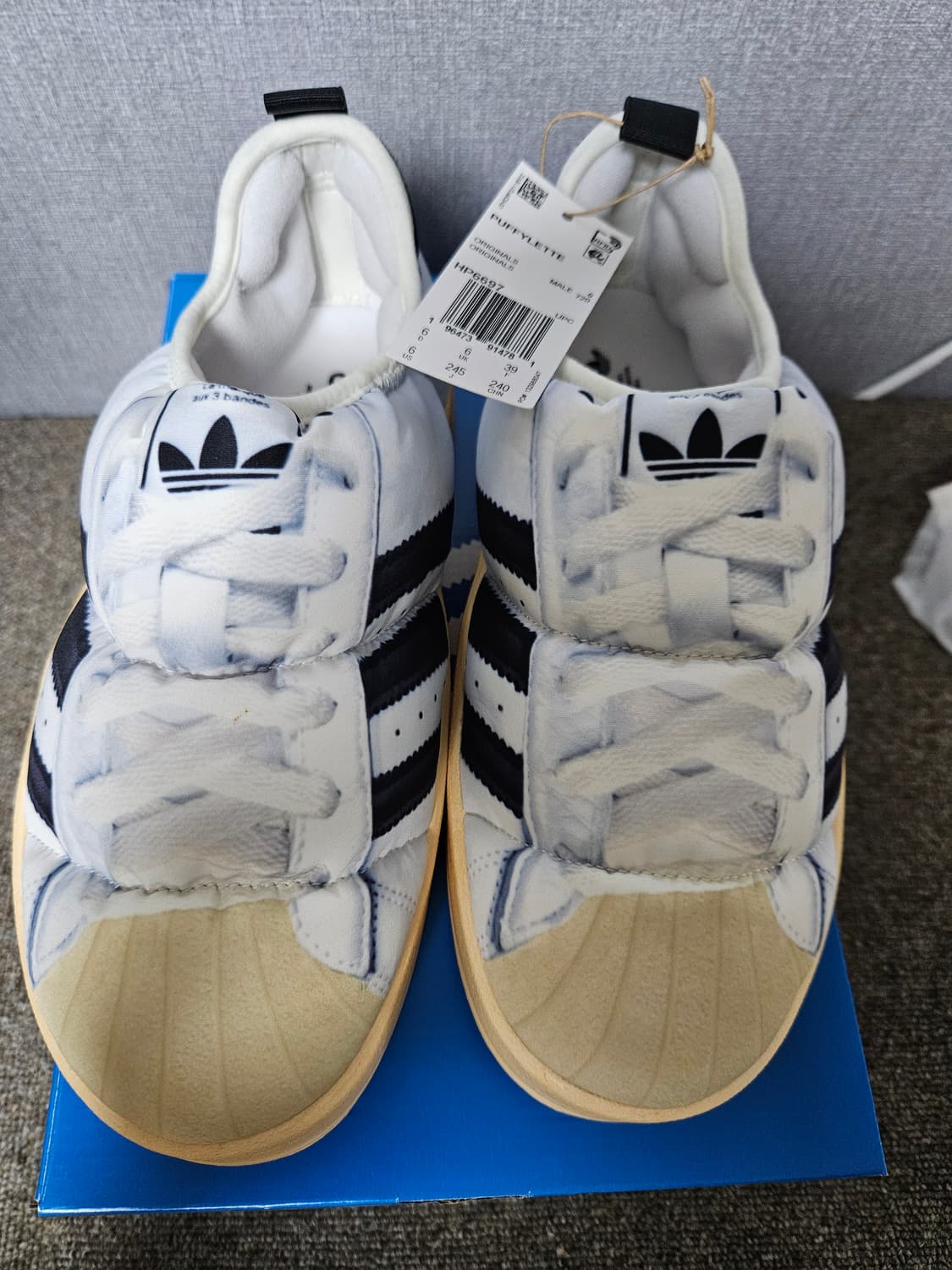 아디다스 퍼피렛 슈퍼스타 클라우드 화이트 245 새상품  상품이미지7