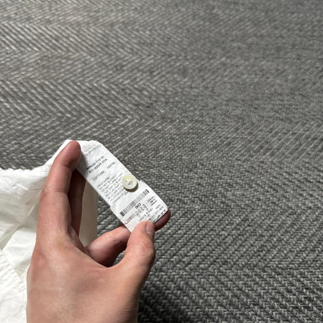 프랑스 DANTON 단톤 화이트 반팔 워크 셔츠 42 상품이미지2