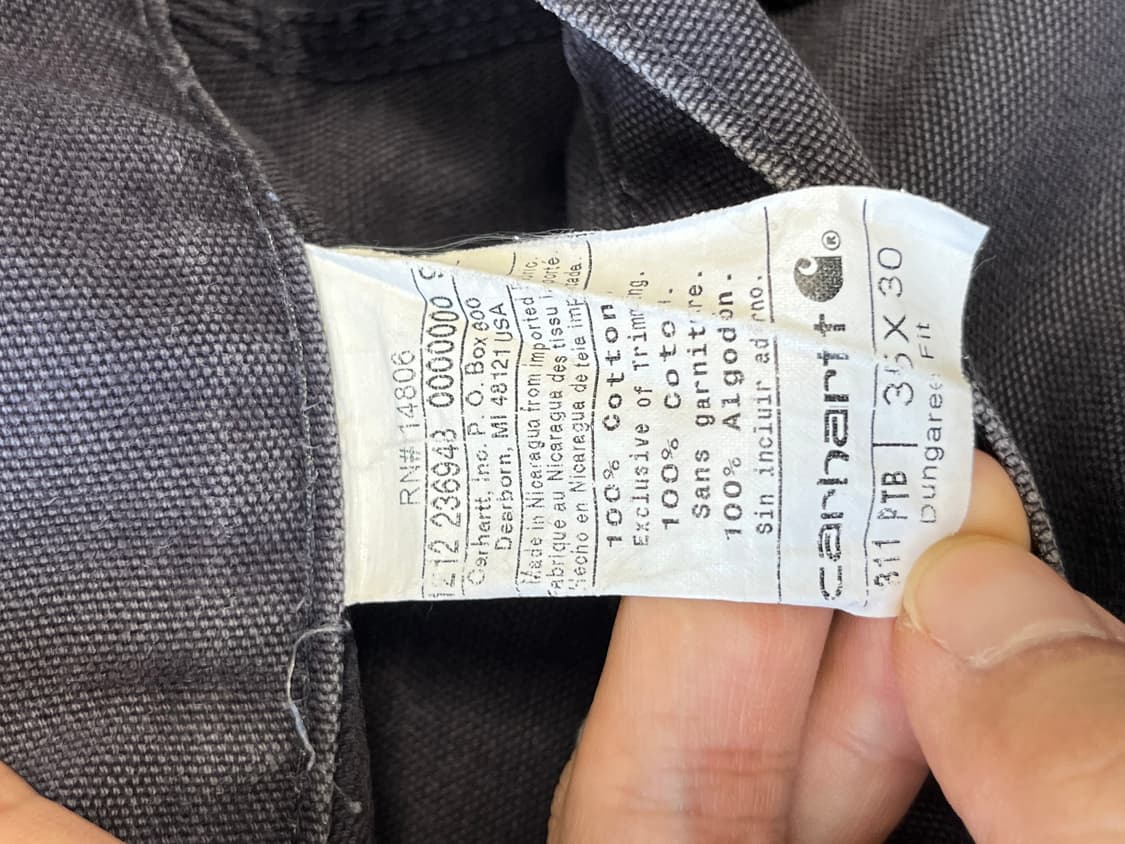 Carhartt B11 PTB 칼하트 빈티지 싱글니 카펜터 팬츠 상품이미지6