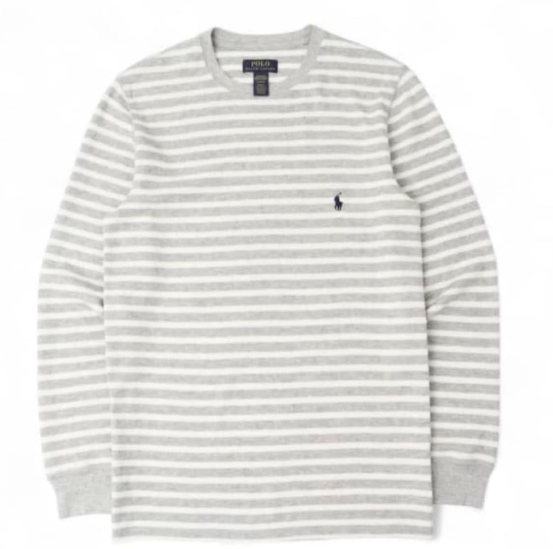 구해요! ) 폴로 랄프로렌 그레이 스트라이프 와플 롱슬리브 티셔츠 상품이미지1