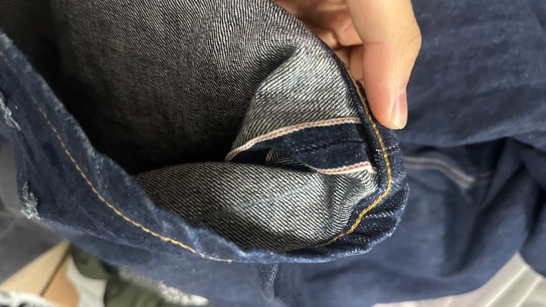 토니웩 와이드 레그 셀비지 데님 진 30 m 상품이미지8