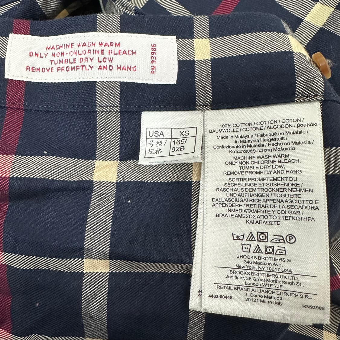 Brooks Brothers 브룩스브라더스 체크 셔츠 XS (클래식) 상품이미지5