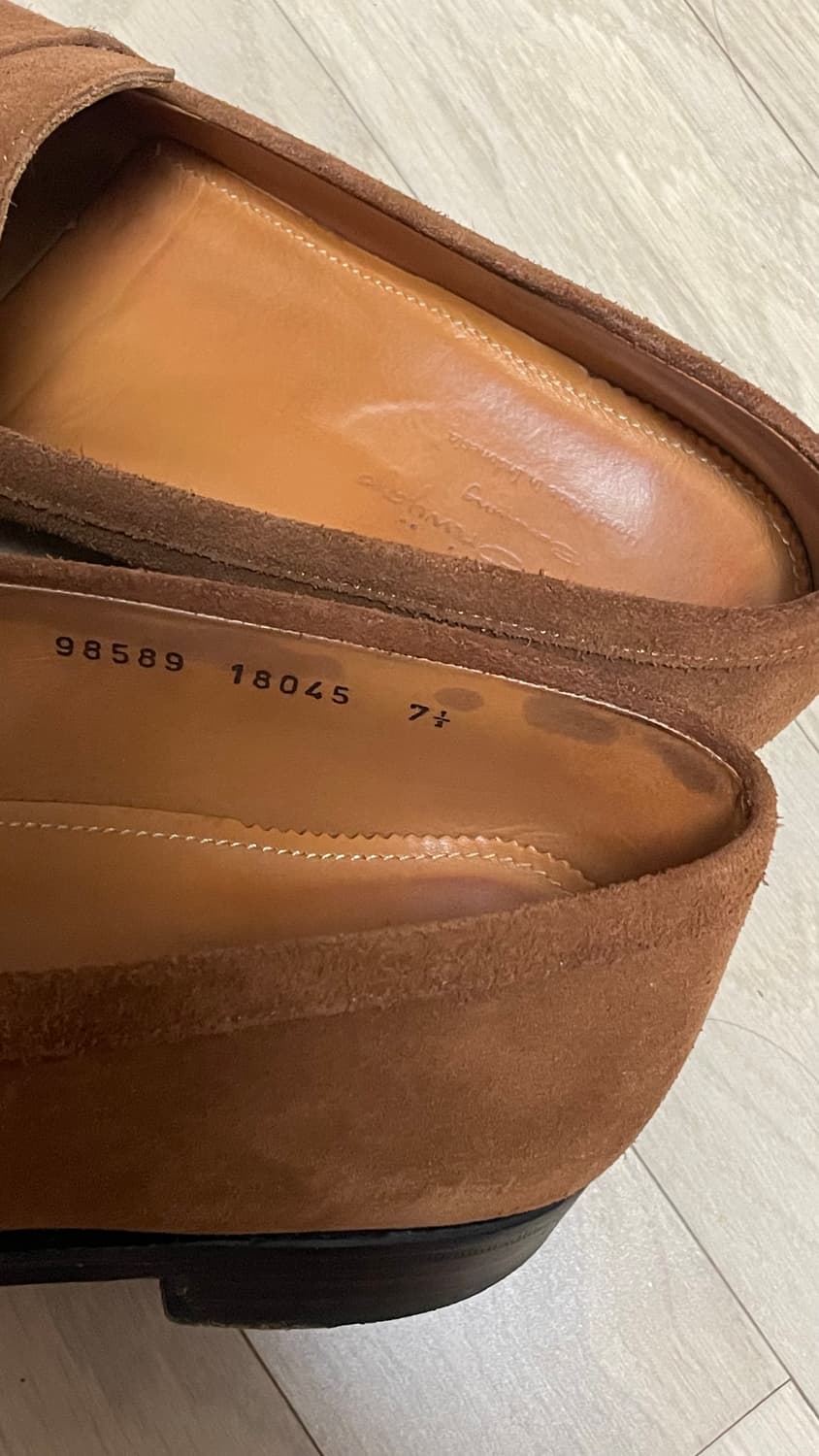 잘란스리와야 브라운 스웨이드 페니로퍼 7.5 265 상품이미지5