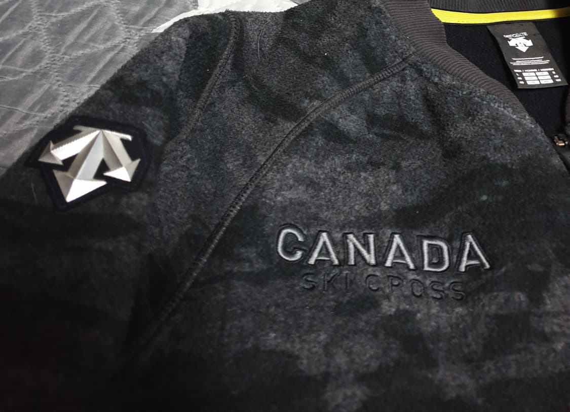 데상트 캐나다 스키 크로스 카모 플리스 블루종 자켓 (L) 상품이미지2