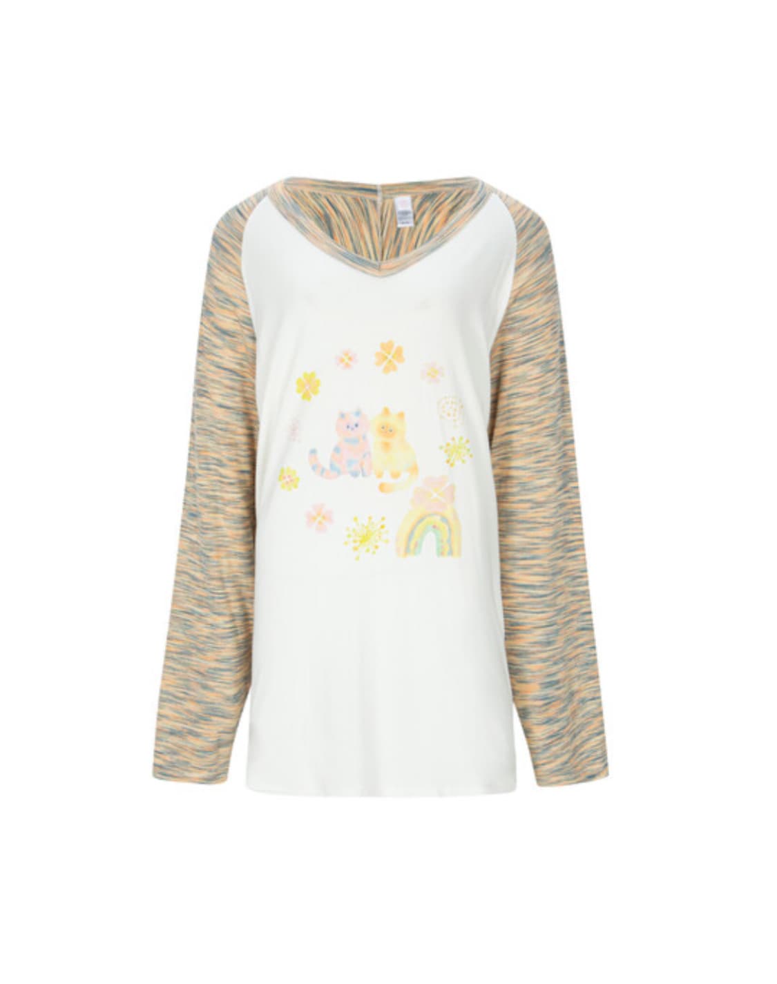 🍀민지에나 클로버 티셔츠 - 오렌지 컬러🐈 상품이미지2