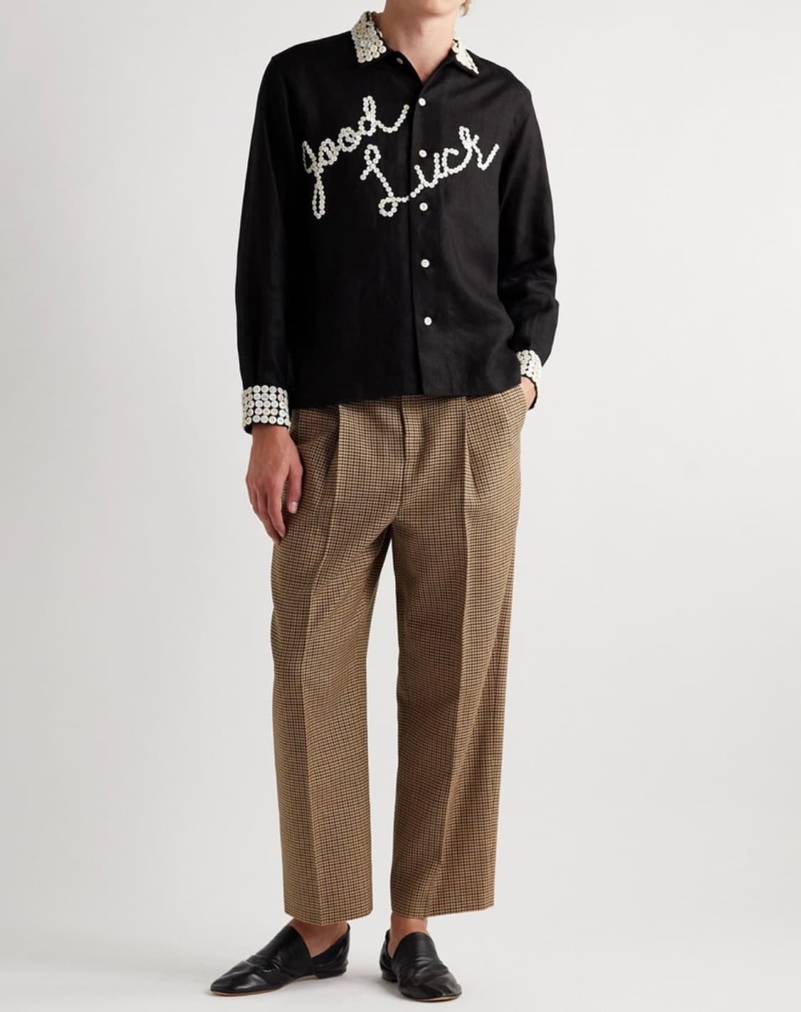 bode 버튼 셔츠 블랙 M/L 사이즈 상품이미지2