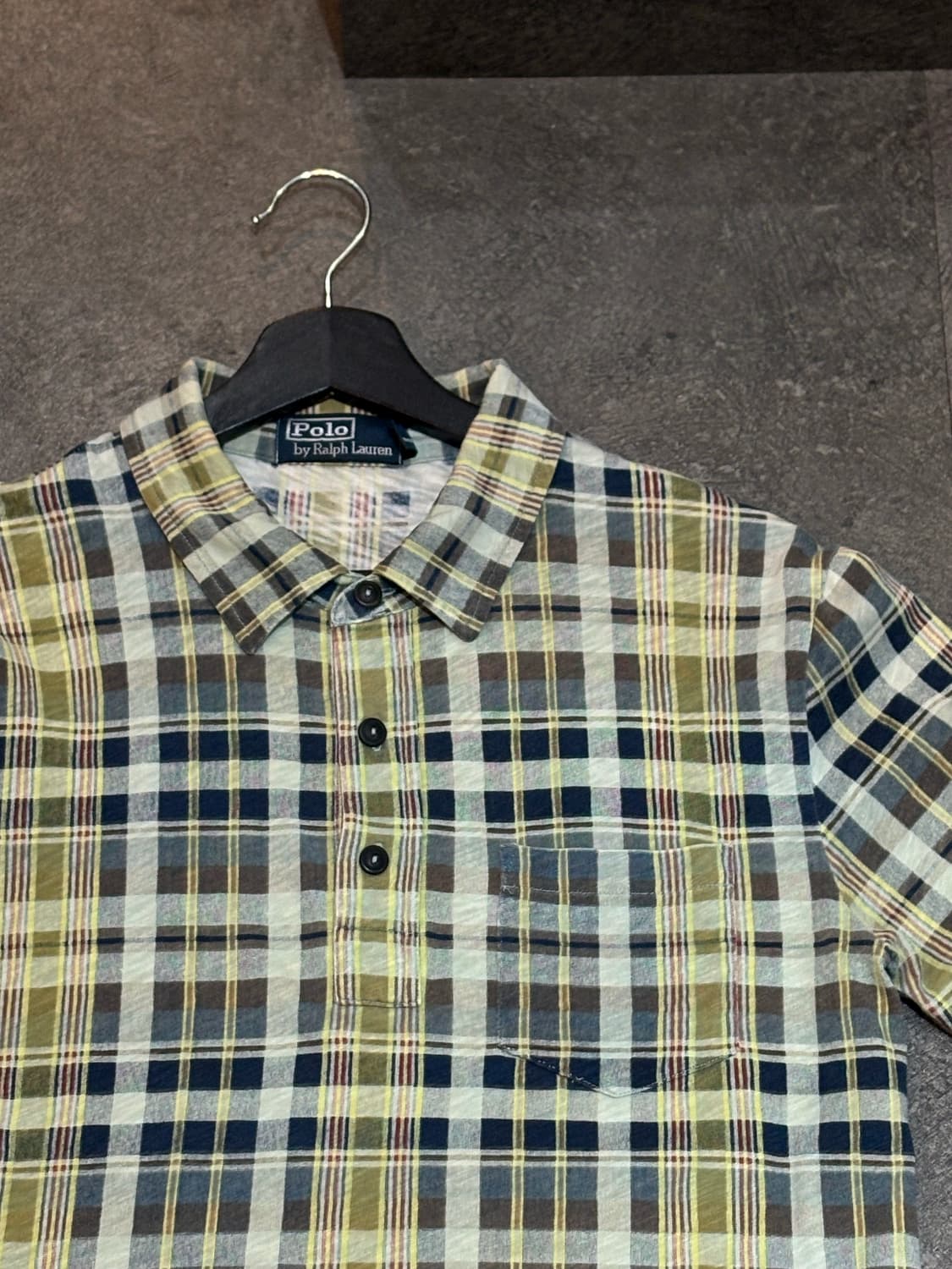 폴로 랄프로렌 체크 반팔 카라티 티셔츠 M사이즈 상품이미지4
