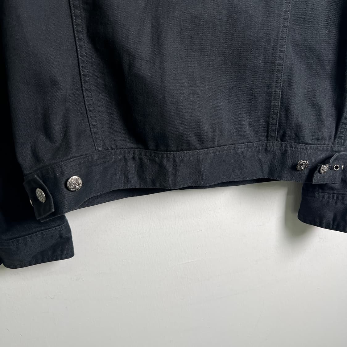 jpn vtg 빈티지 블랙 스터드 데님 자켓 M 상품이미지8