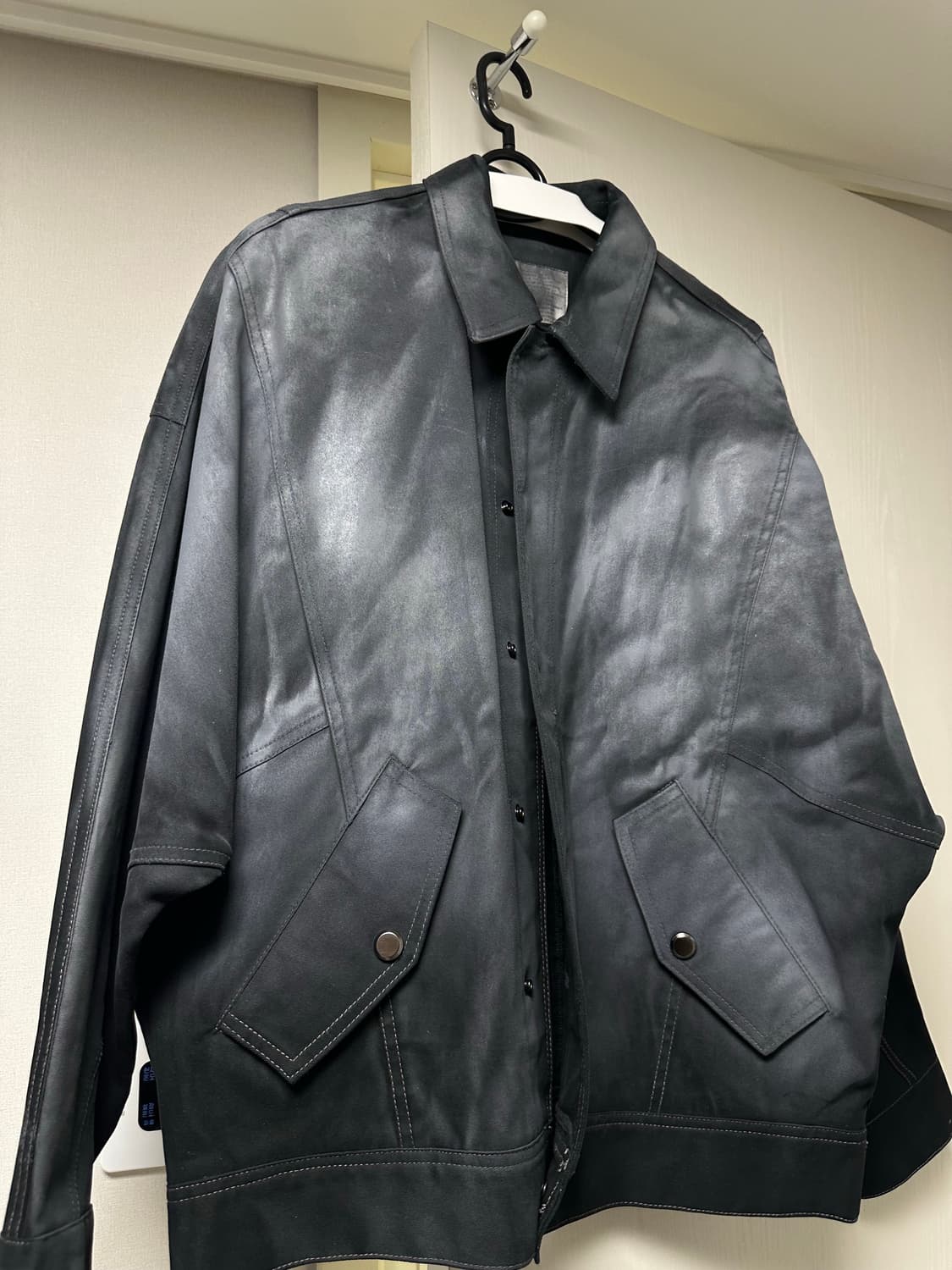 메종미네드 레이커브 워싱데님 그레이 자켓 M 상품이미지5