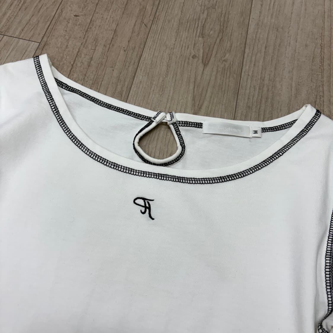 쓰리타임즈 레터링 티셔츠 M 상품이미지5