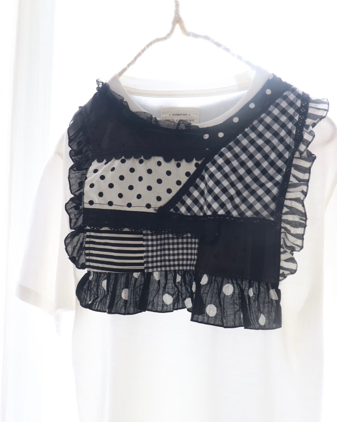 [Beams Boy] Tori-To Check Frill T-Shirt 상품이미지2