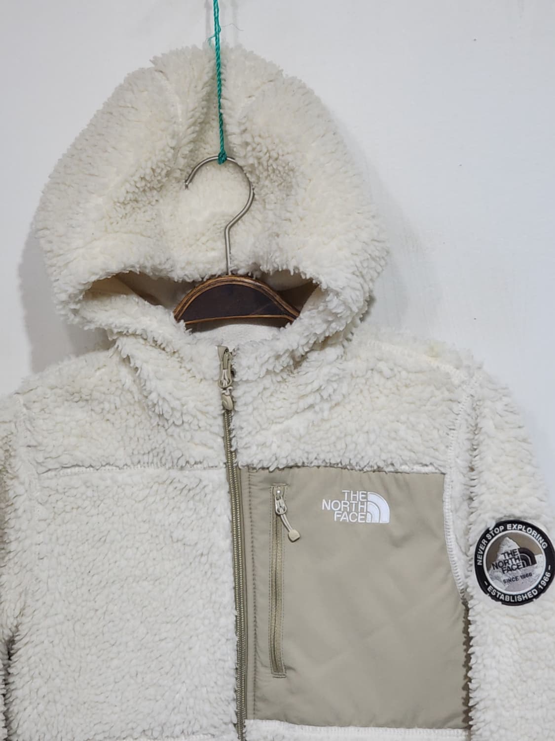 (S) 노스페이스 플리스 점퍼 아이보리 뽀글이 후리스 후드자켓  상품이미지2