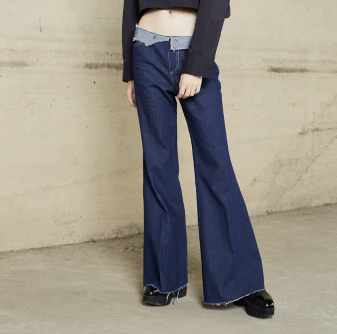 렉토 플레어 로우라이즈 데님팬츠 상품이미지6