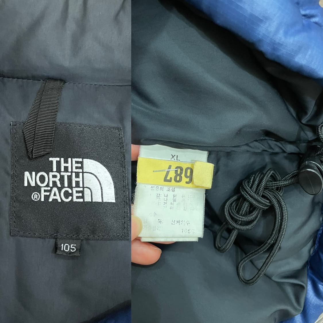 노스페이스 700 눕시 거위털 구스 푸퍼 패딩 네이비 상품이미지7