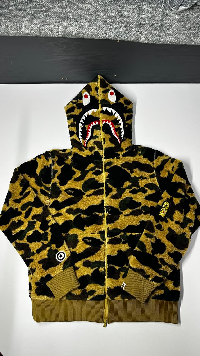 베이프 샤크 후드 플리스 카모 상품이미지2