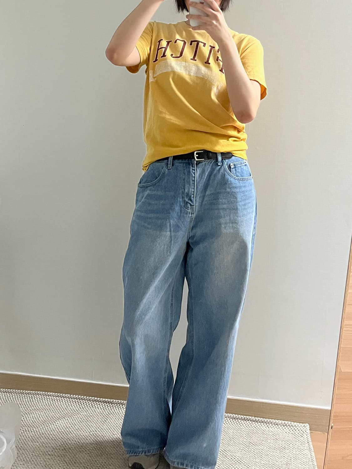 아베크롬비앤피치 반팔 티셔츠 S 옐로우 상품이미지3