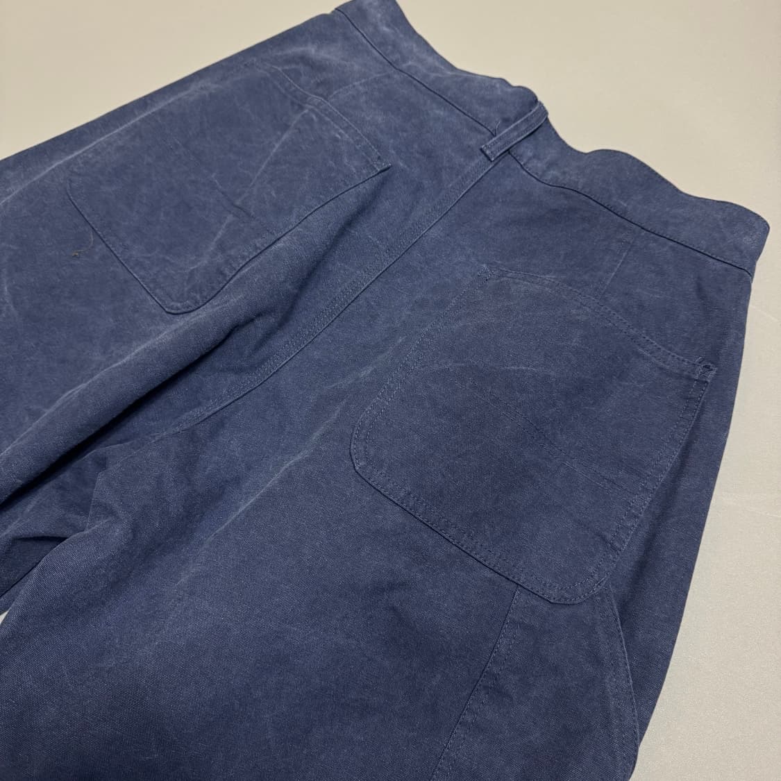 INHERIT by 저널스탠다드 블루 코튼 데님 루즈 와이드 워크 팬츠 상품이미지5