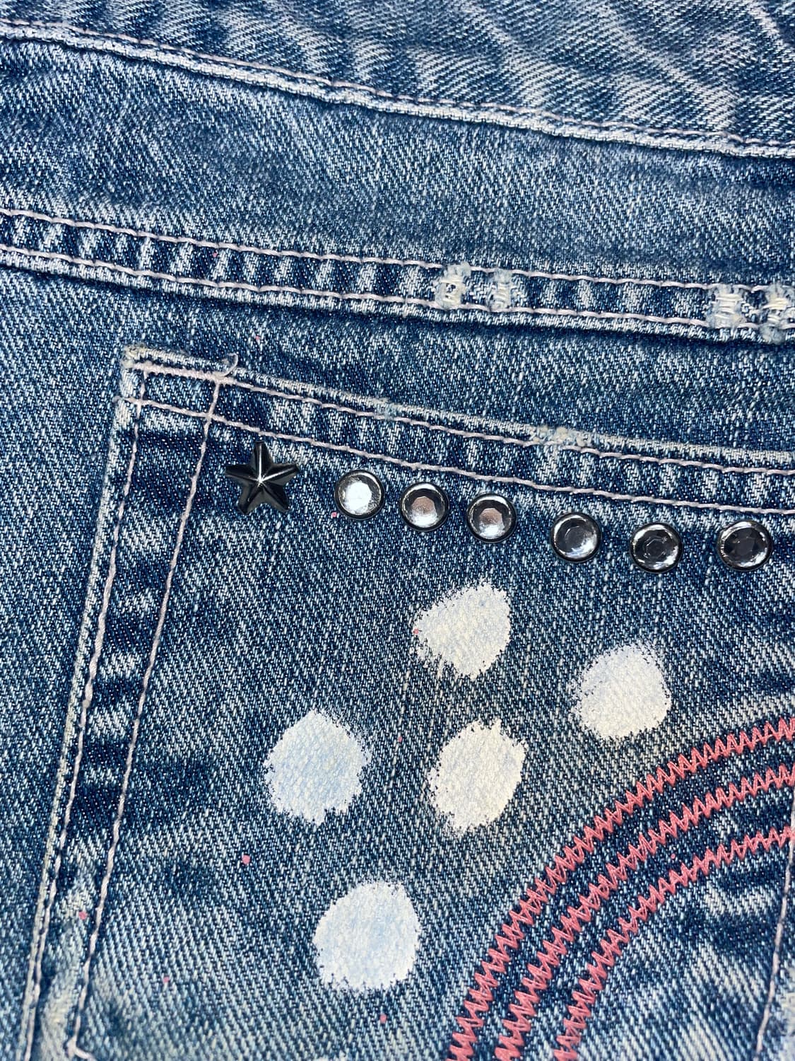 vintage cubic denim mini skirt 상품이미지4