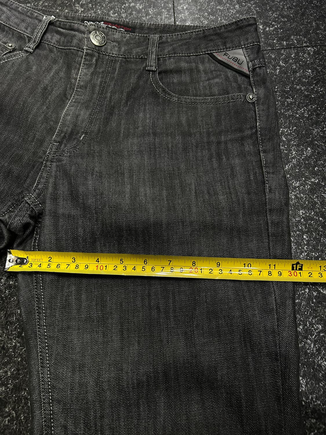 FUBU 후부 00s 빈티지 그레이 데님 팬츠 그레이진 블랙 32인치 상품이미지9