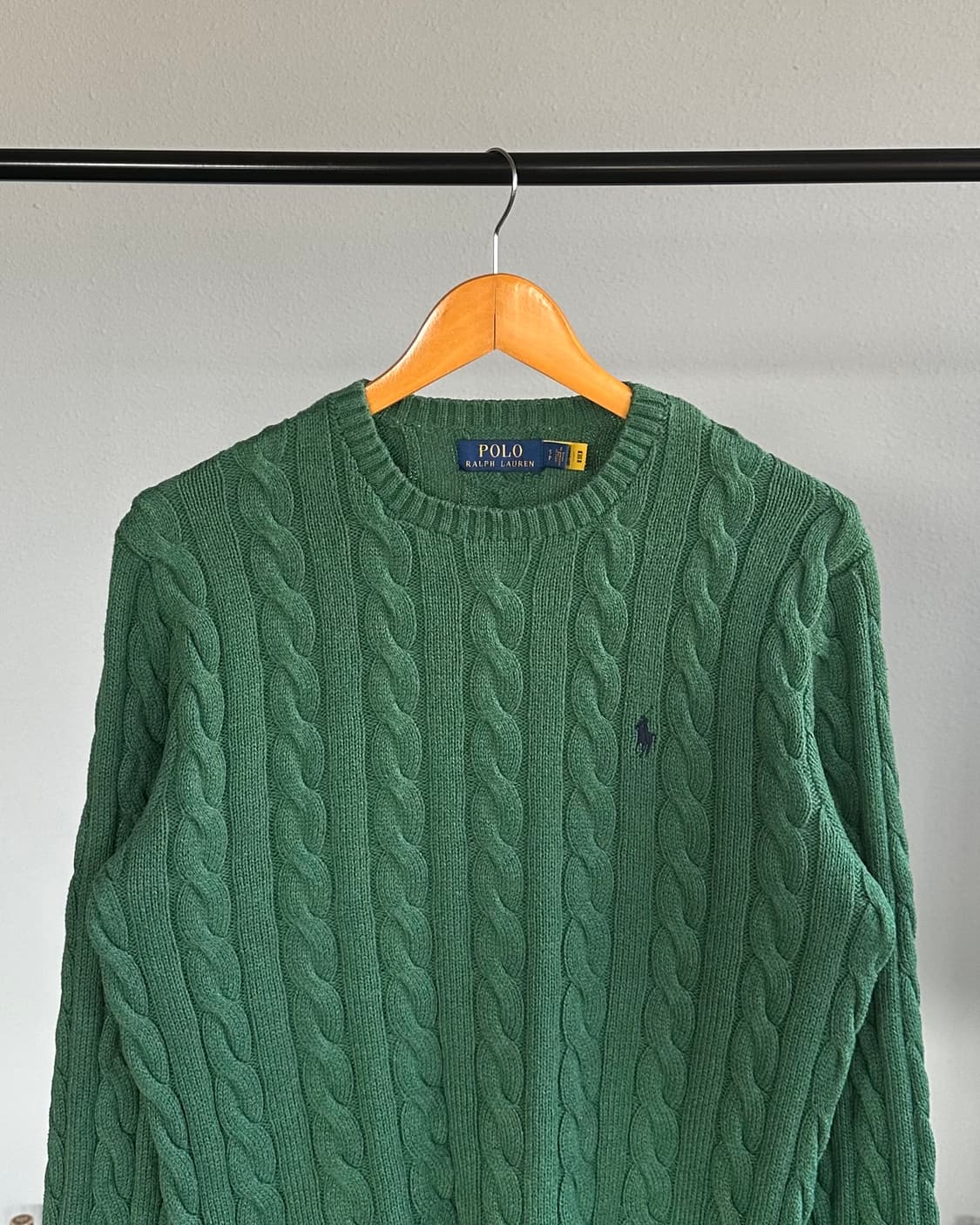 [S]폴로 랄프로렌 그린 케이블 니트 스웨터 상품이미지3